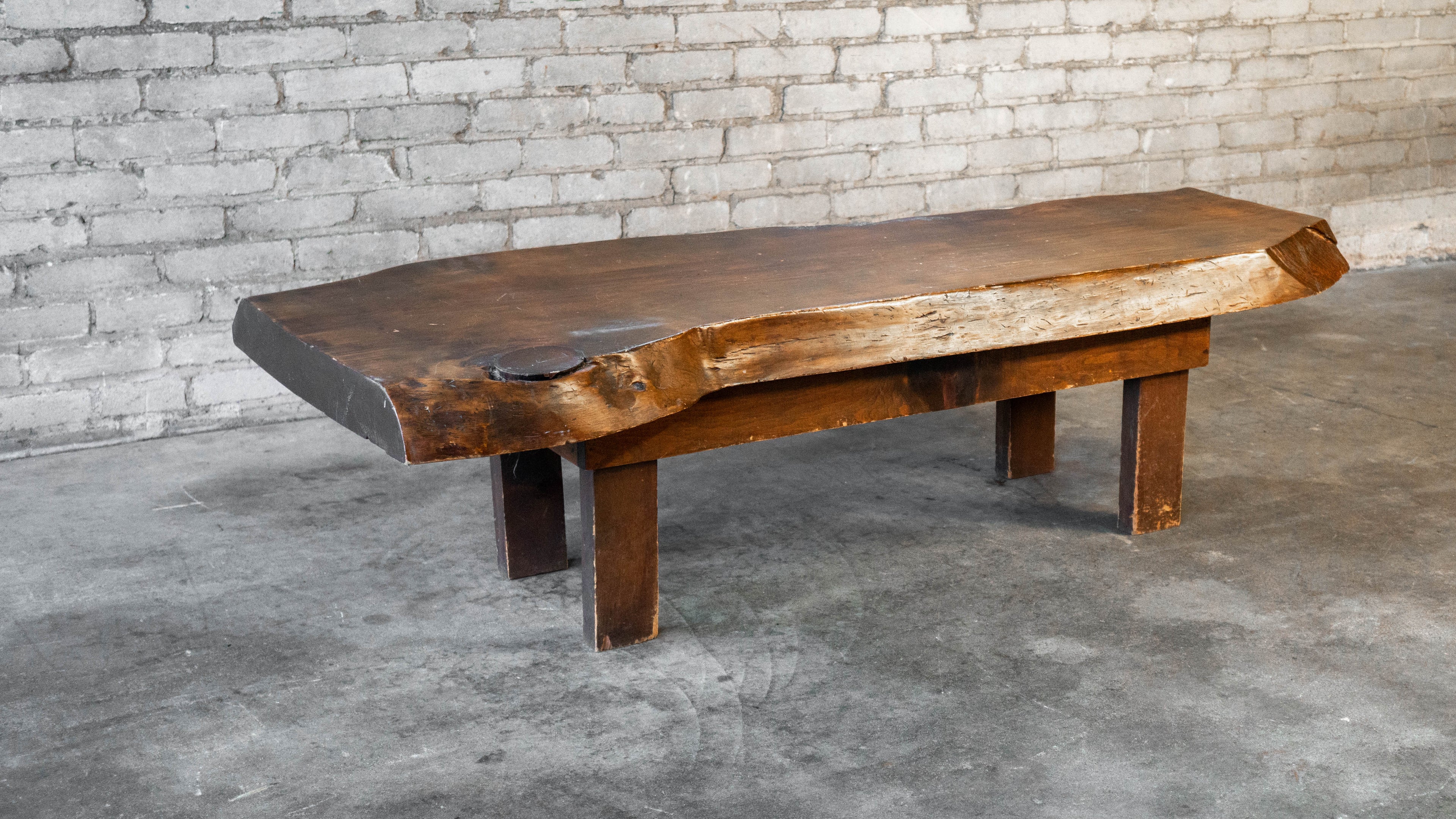 Vintage Primitive Live Edge Bench Rustic