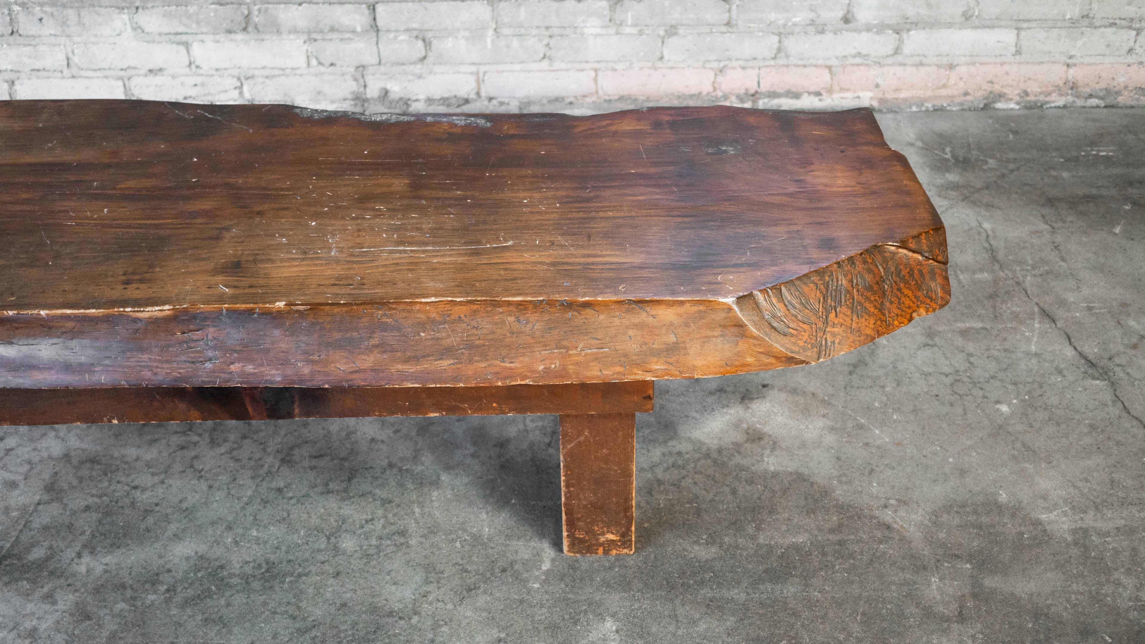 Vintage Primitive Live Edge Bench Rustic
