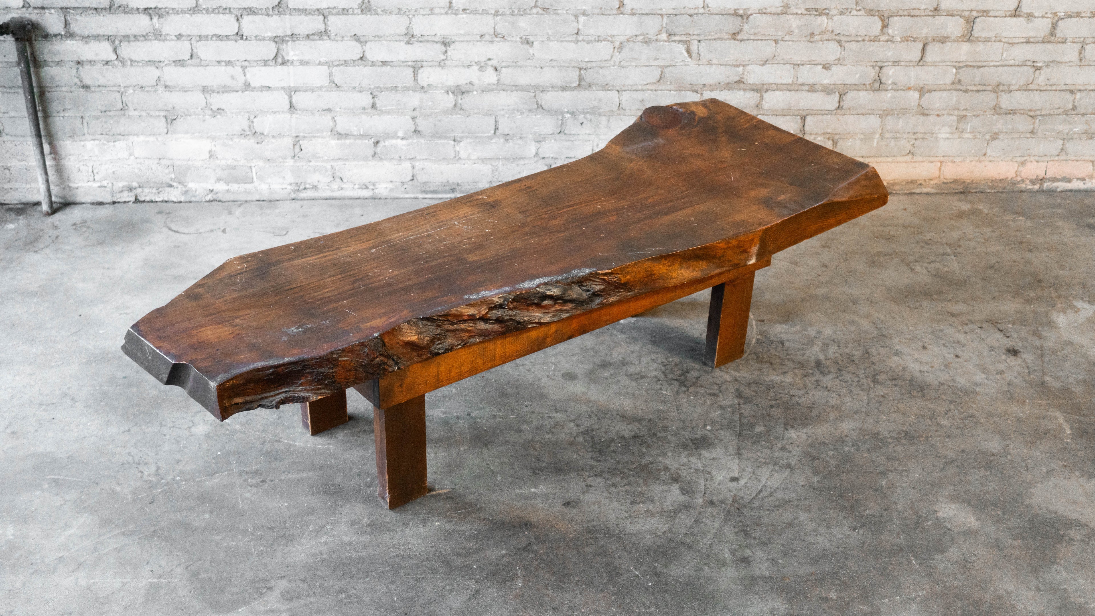 Vintage Primitive Live Edge Bench Rustic