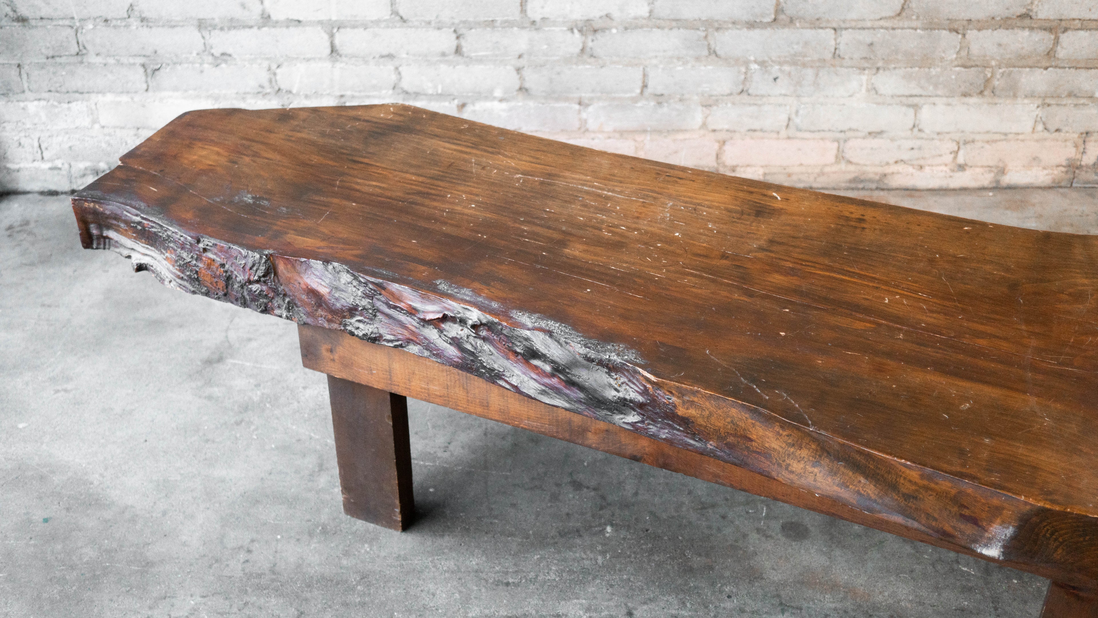 Vintage Primitive Live Edge Bench Rustic