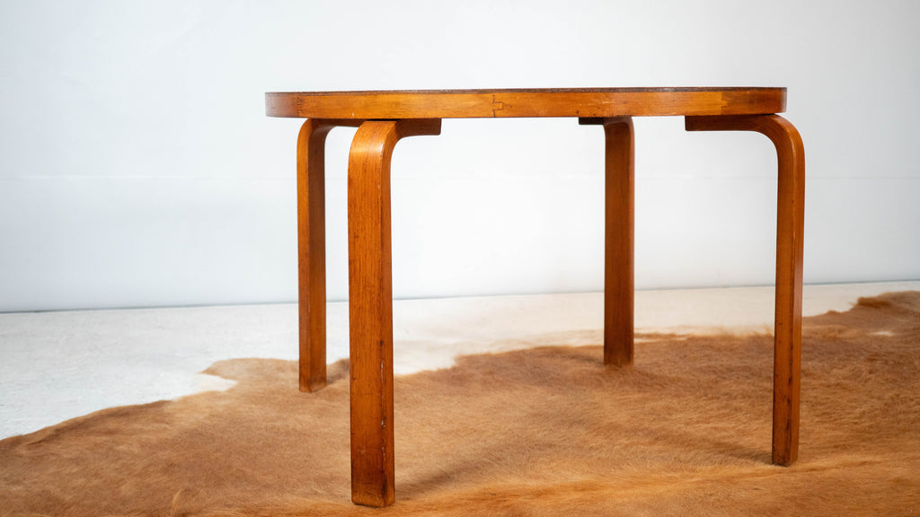 1940s Vintage Alvar Aalto Bentwood Coffee Table