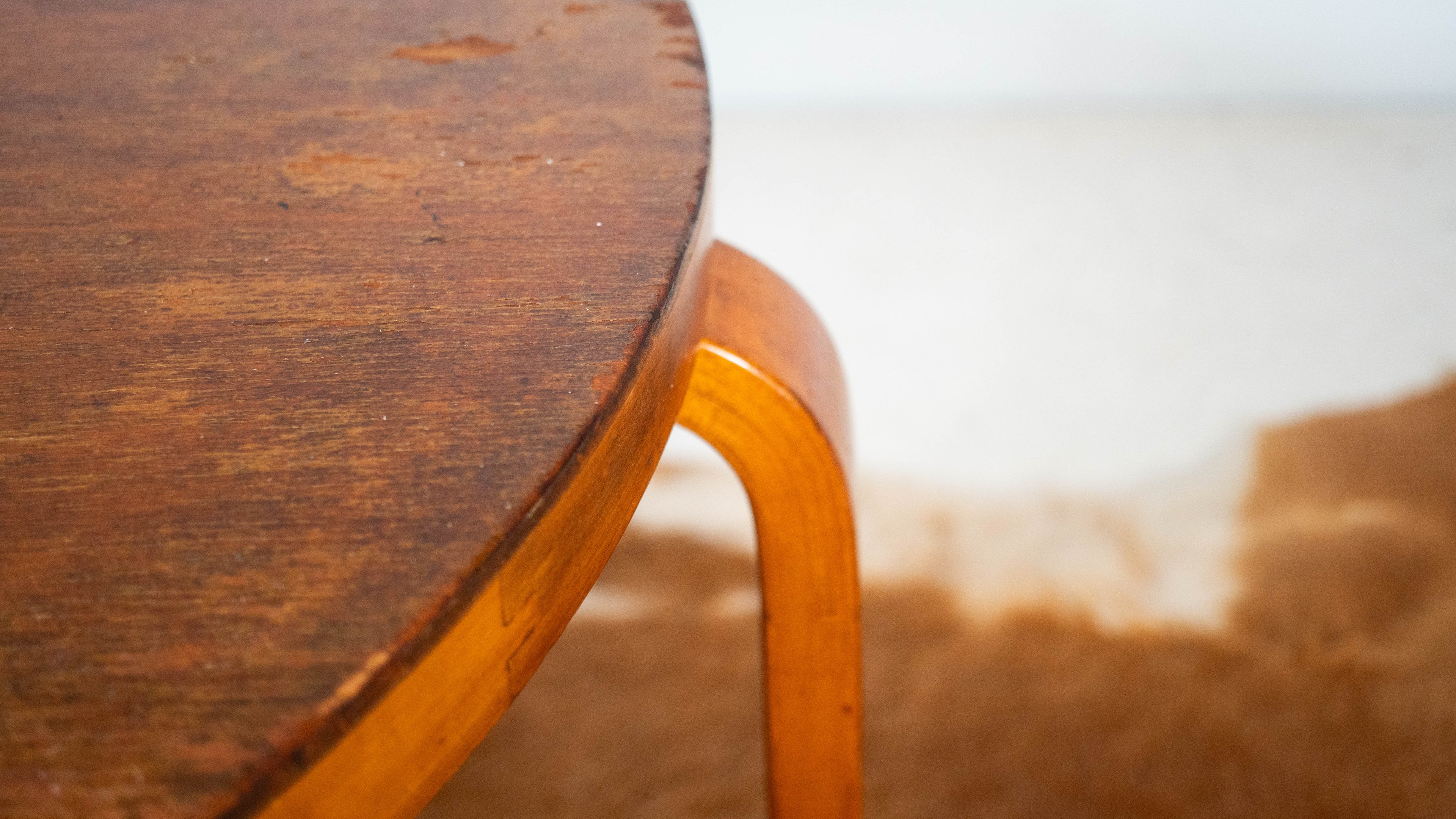 1940s Vintage Alvar Aalto Bentwood Coffee Table