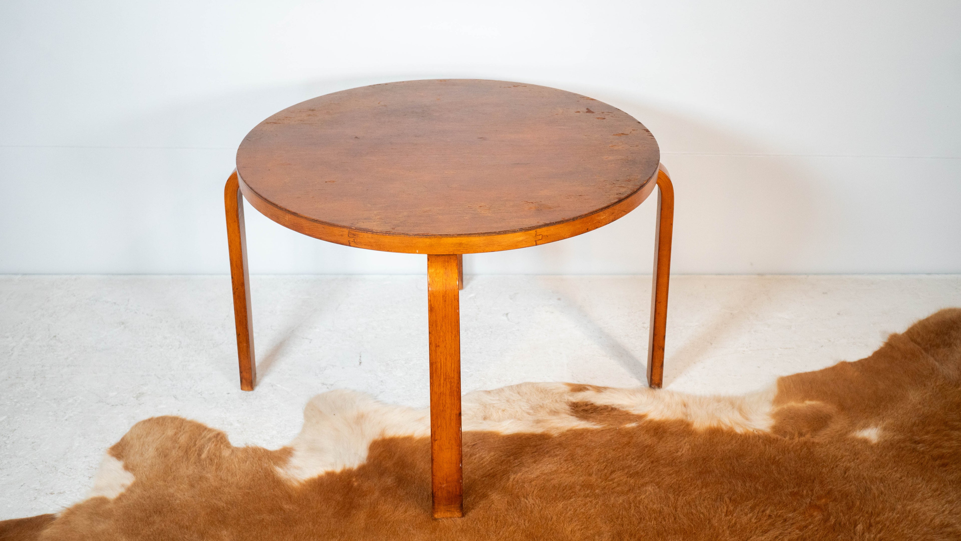 1940s Vintage Alvar Aalto Bentwood Coffee Table