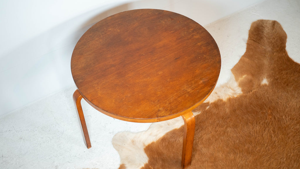 1940s Vintage Alvar Aalto Bentwood Coffee Table