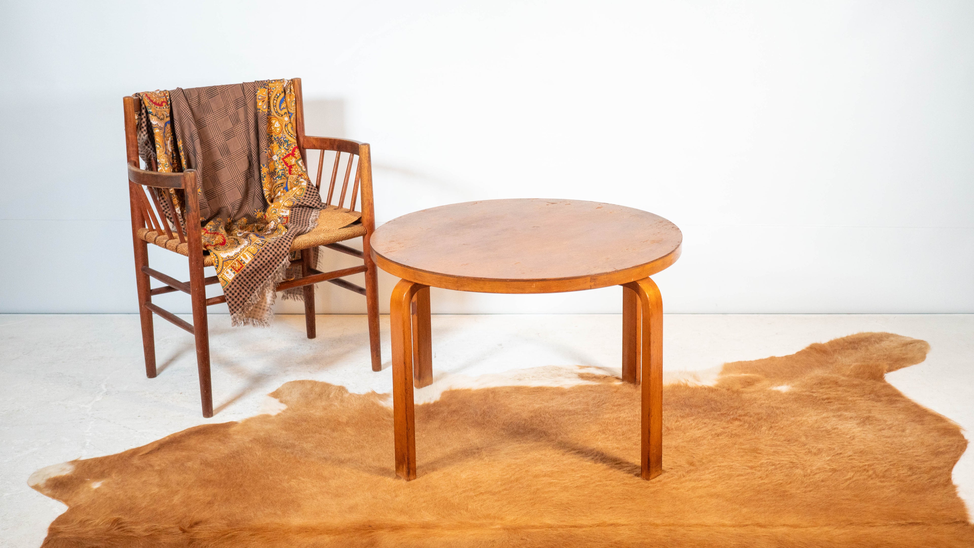1940s Vintage Alvar Aalto Bentwood Coffee Table