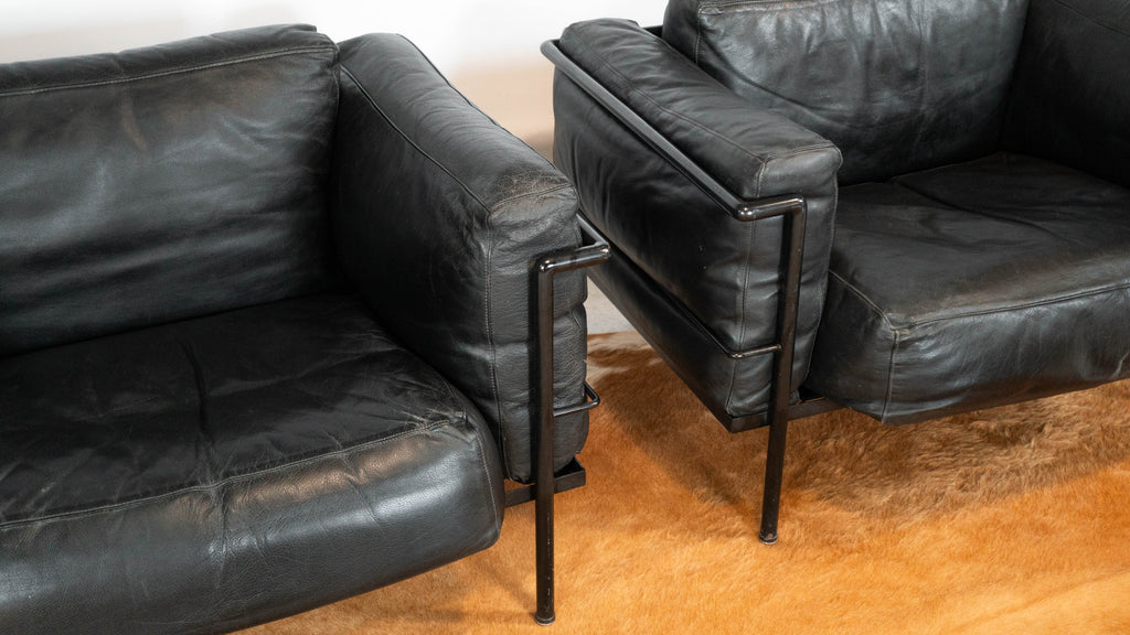 1980s Le Corbusier LC3 Grand Modele attr. Lounge Chairs - A Pair