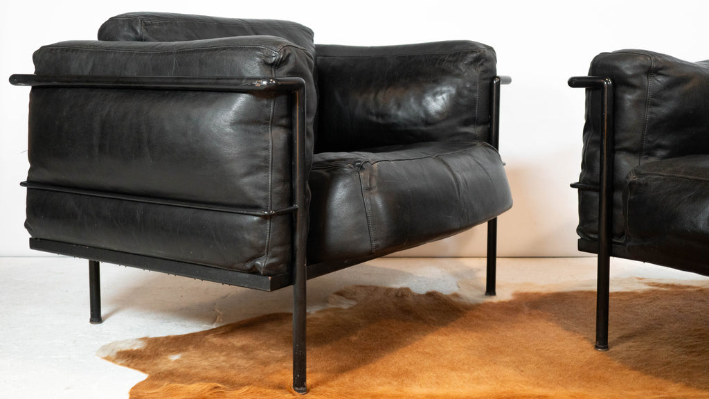 1980s Le Corbusier LC3 Grand Modele attr. Lounge Chairs - A Pair