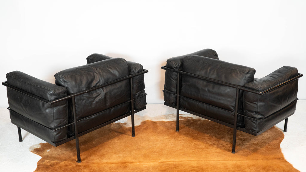 1980s Le Corbusier LC3 Grand Modele attr. Lounge Chairs - A Pair