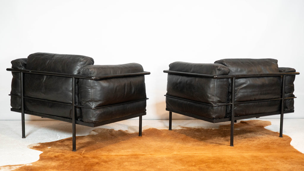 1980s Le Corbusier LC3 Grand Modele attr. Lounge Chairs - A Pair
