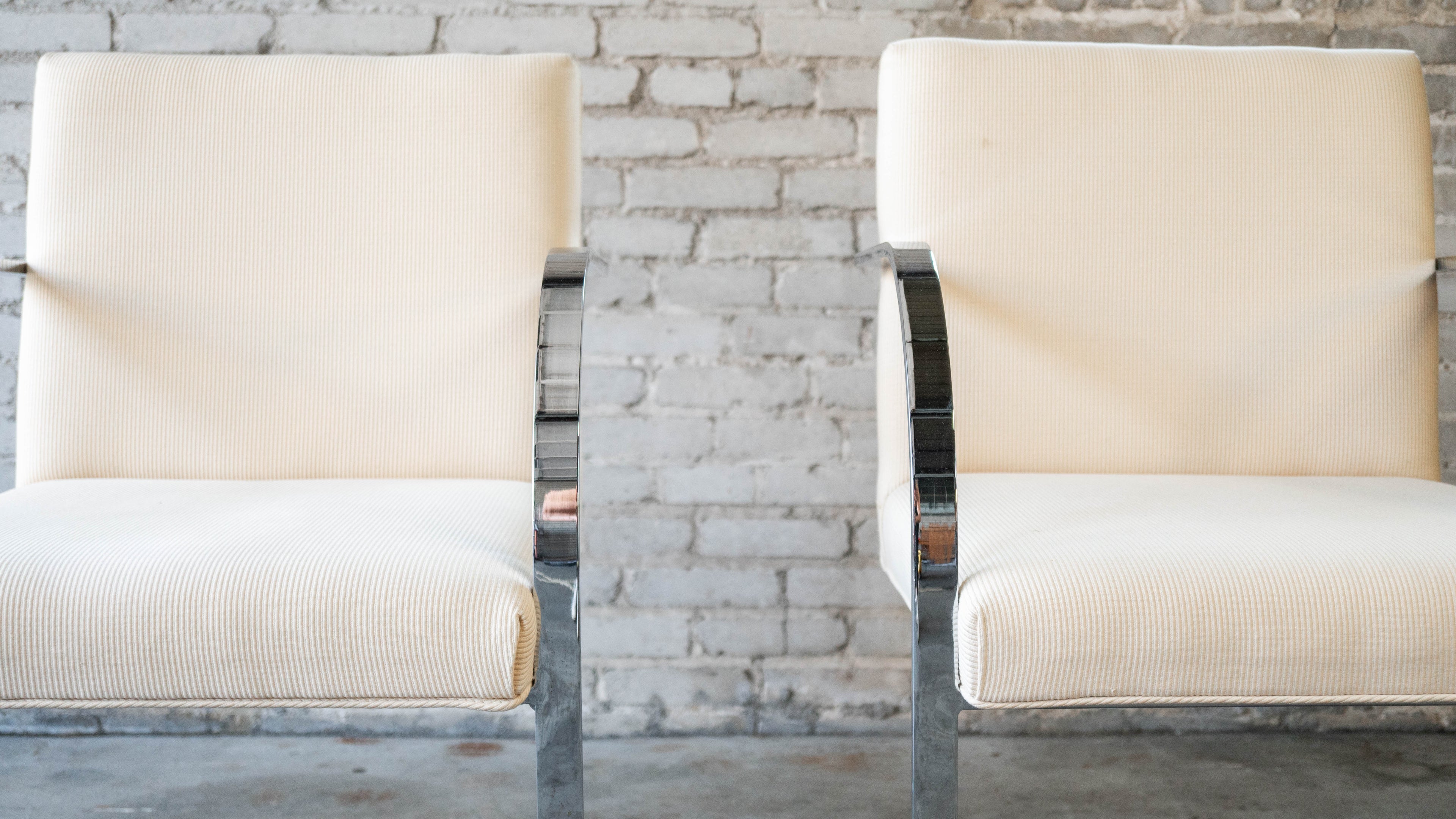 Vintage Mies Van Der Rohe Attr. Brno Flat Bar Chairs - A Pair