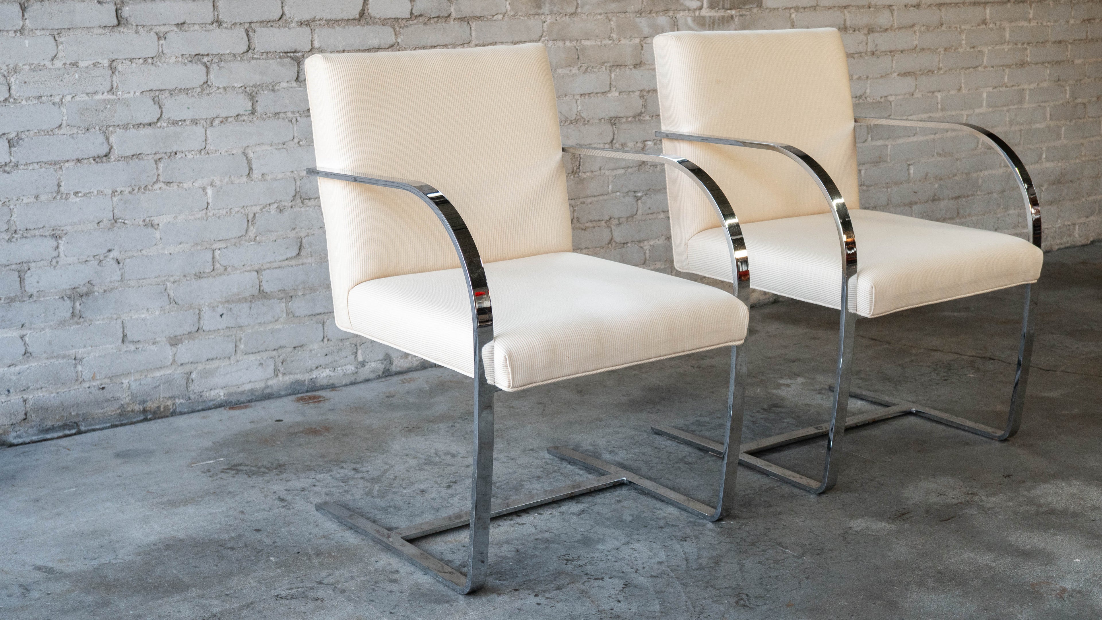 Vintage Mies Van Der Rohe Attr. Brno Flat Bar Chairs - A Pair