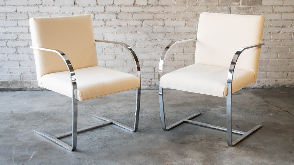 Vintage Mies Van Der Rohe Attr. Brno Flat Bar Chairs - A Pair