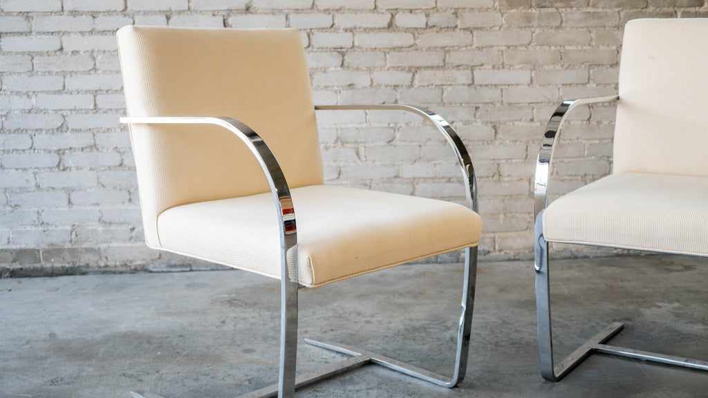 Vintage Mies Van Der Rohe Attr. Brno Flat Bar Chairs - A Pair