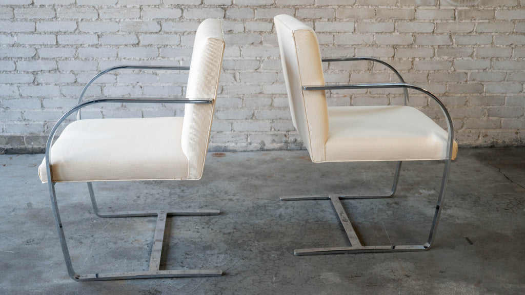 Vintage Mies Van Der Rohe Attr. Brno Flat Bar Chairs - A Pair