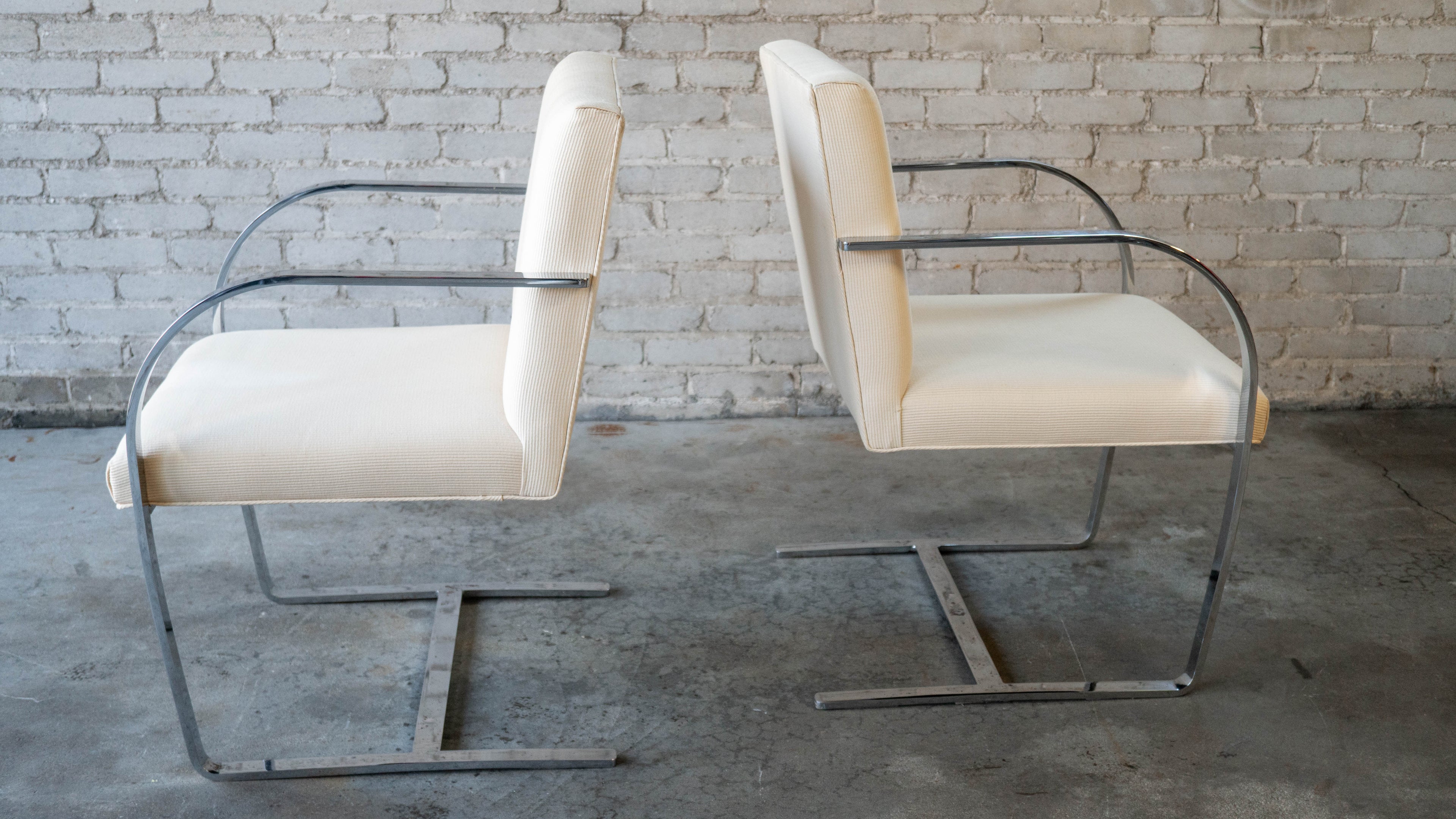 Vintage Mies Van Der Rohe Attr. Brno Flat Bar Chairs - A Pair