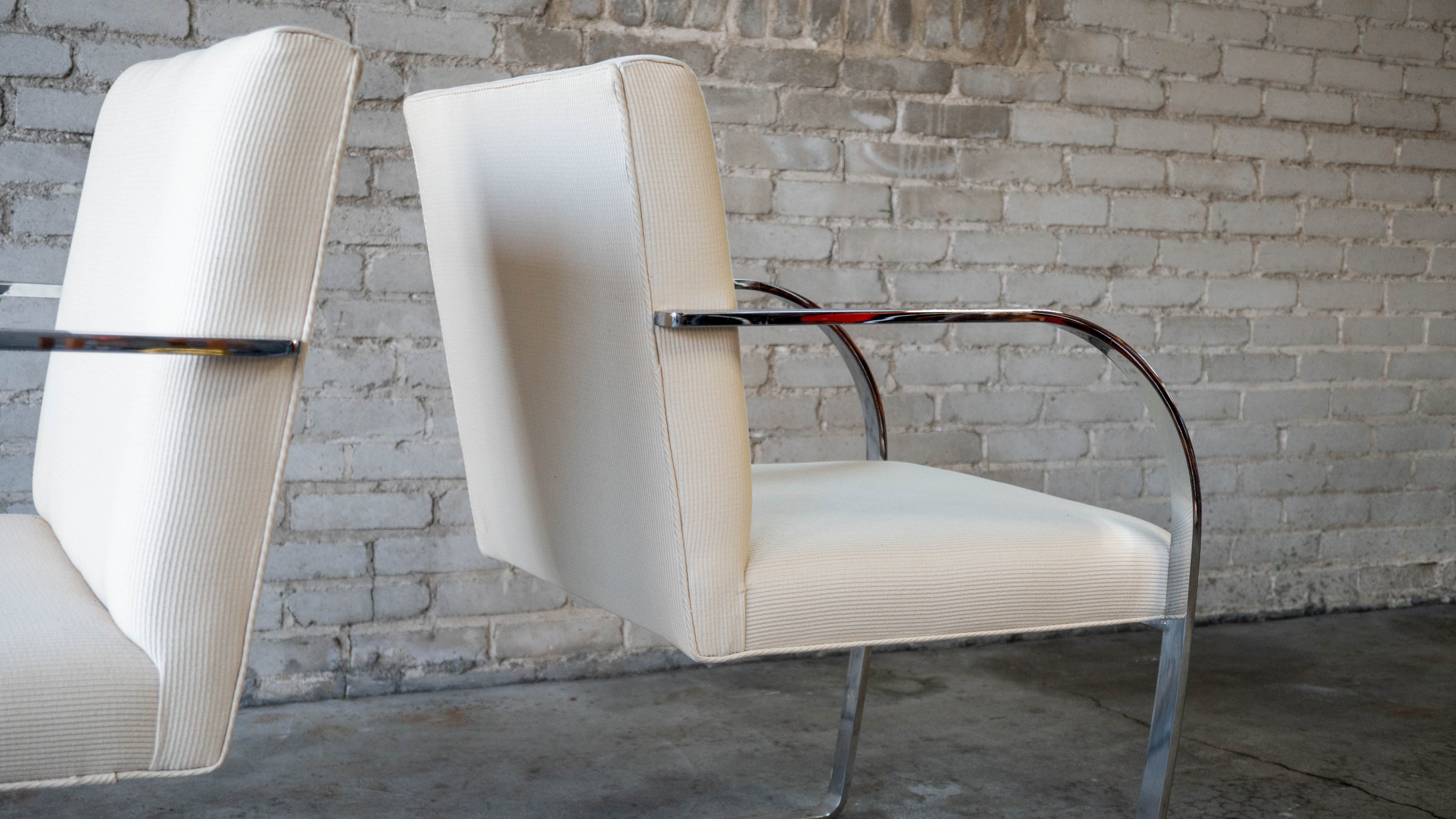Vintage Mies Van Der Rohe Attr. Brno Flat Bar Chairs - A Pair