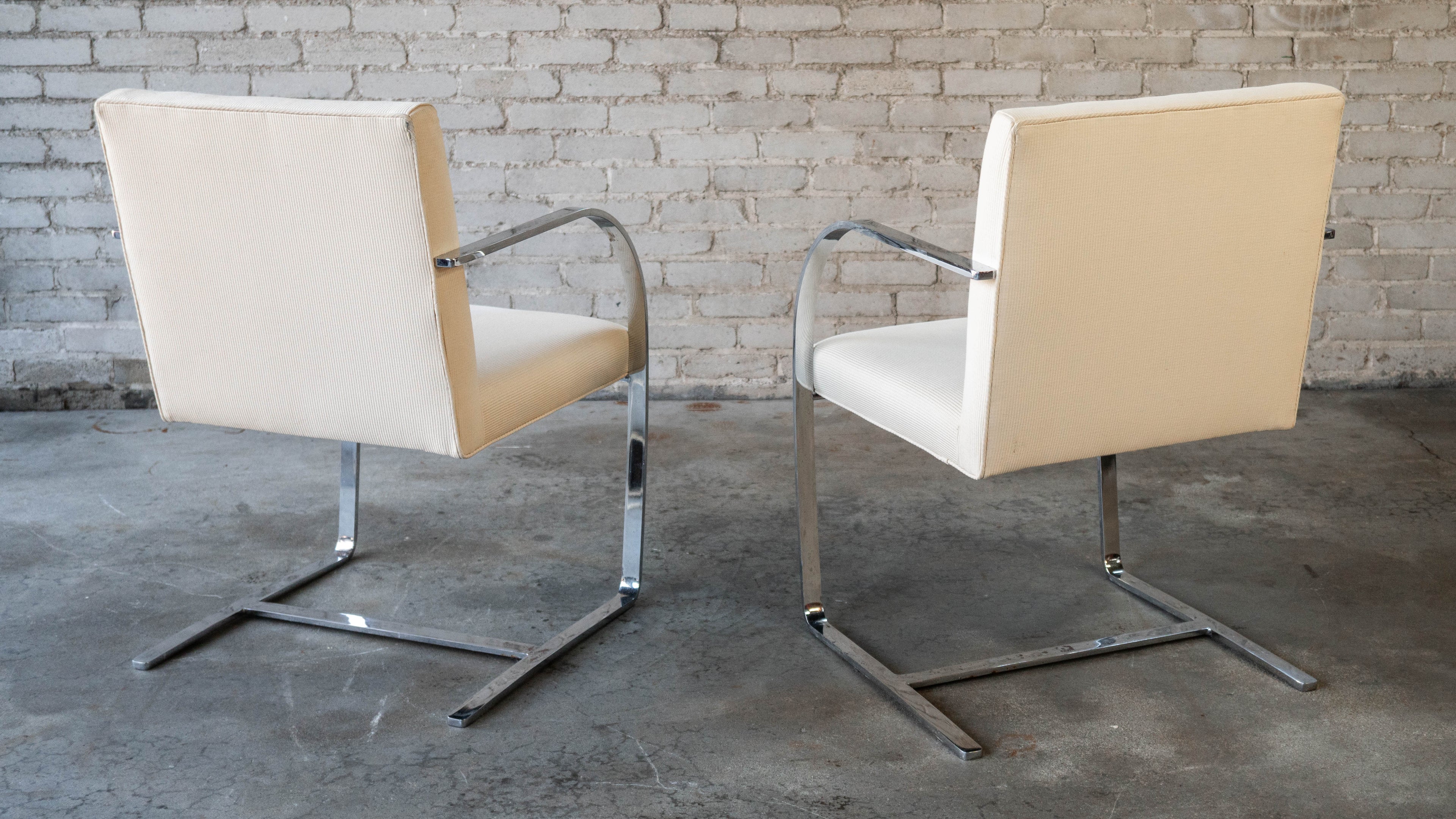 Vintage Mies Van Der Rohe Attr. Brno Flat Bar Chairs - A Pair