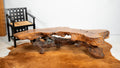 Vintage American Primitive Burlwood Live Edge Coffee Table