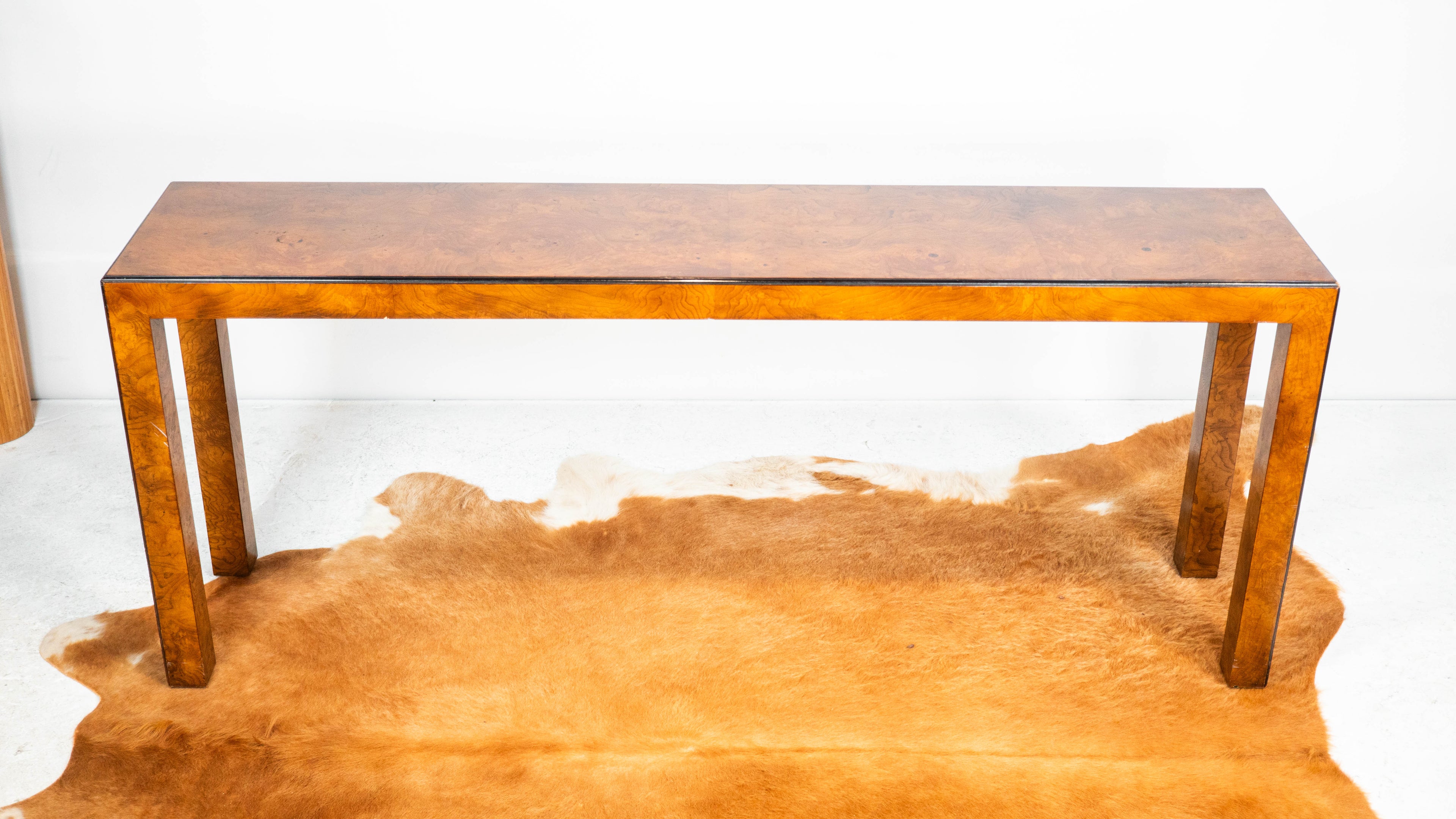 John Widdicomb Parsons Burl Wood Console Table