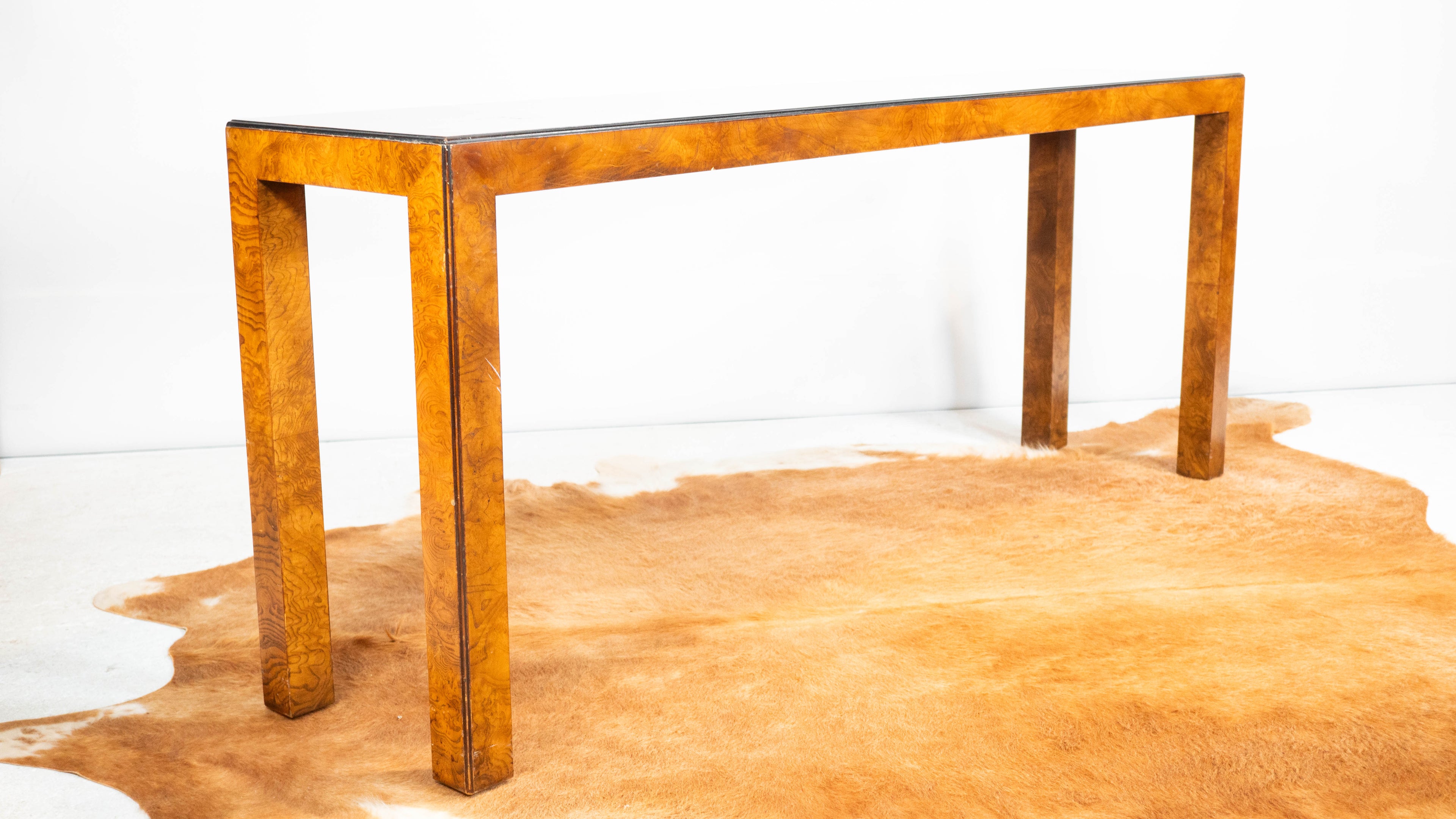 John Widdicomb Parsons Burl Wood Console Table