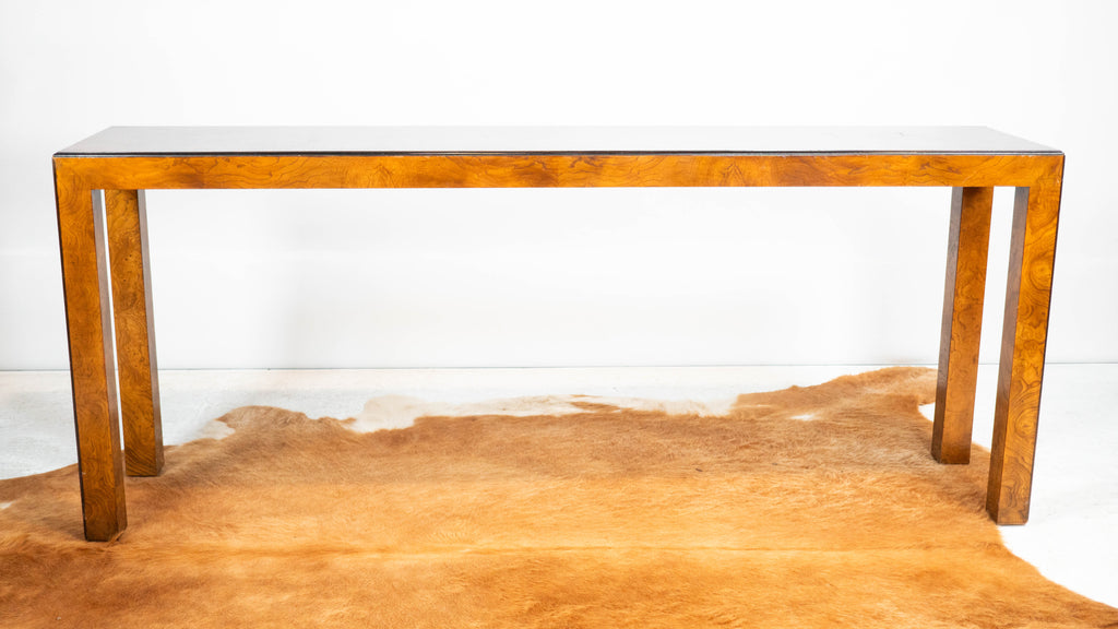 John Widdicomb Parsons Burl Wood Console Table
