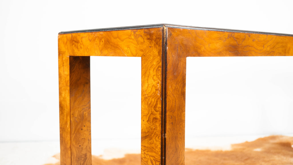 John Widdicomb Parsons Burl Wood Console Table