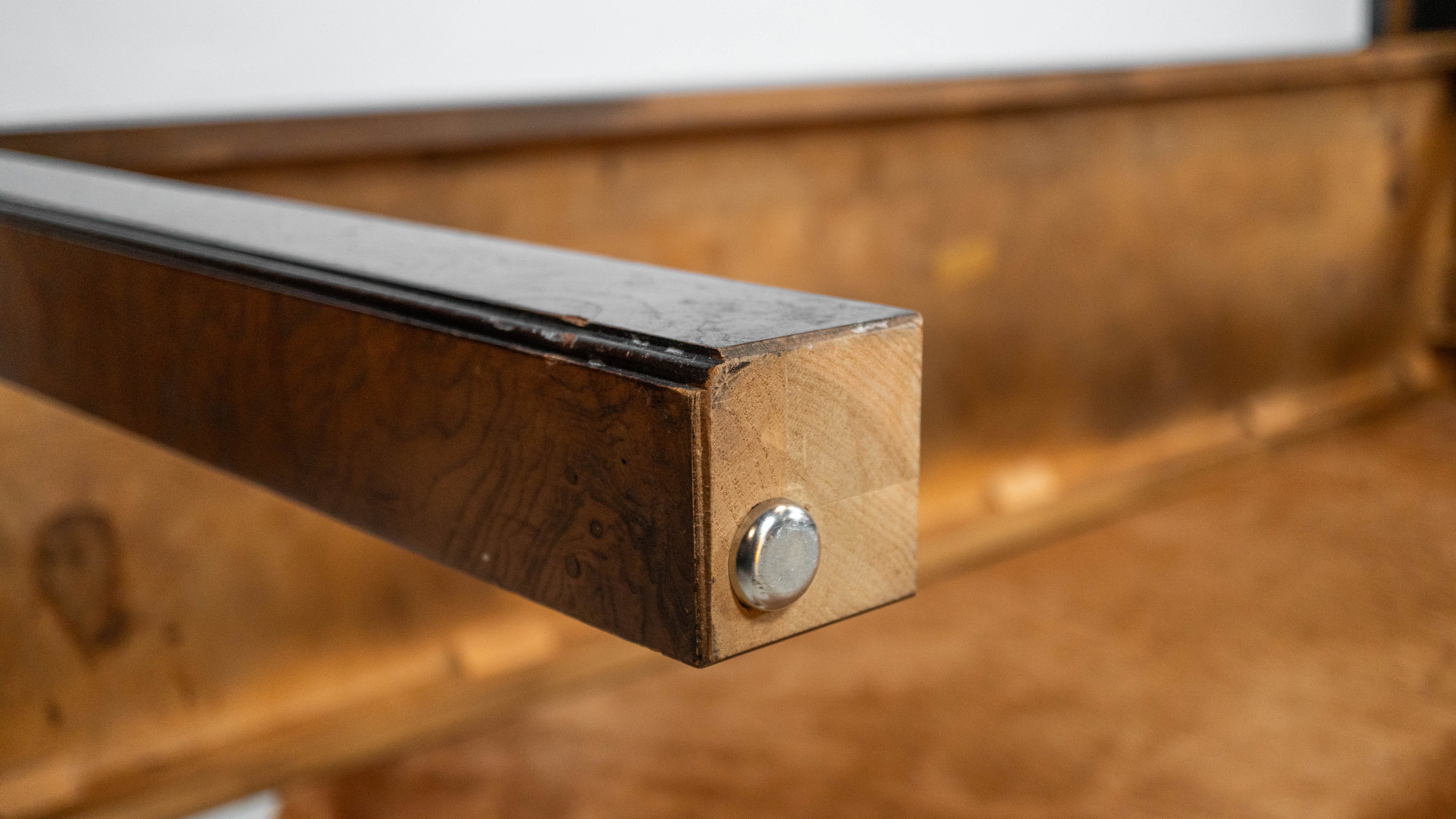 John Widdicomb Parsons Burl Wood Console Table