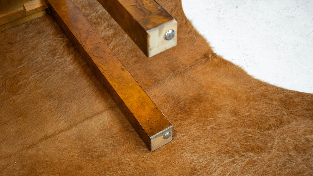 John Widdicomb Parsons Burl Wood Console Table