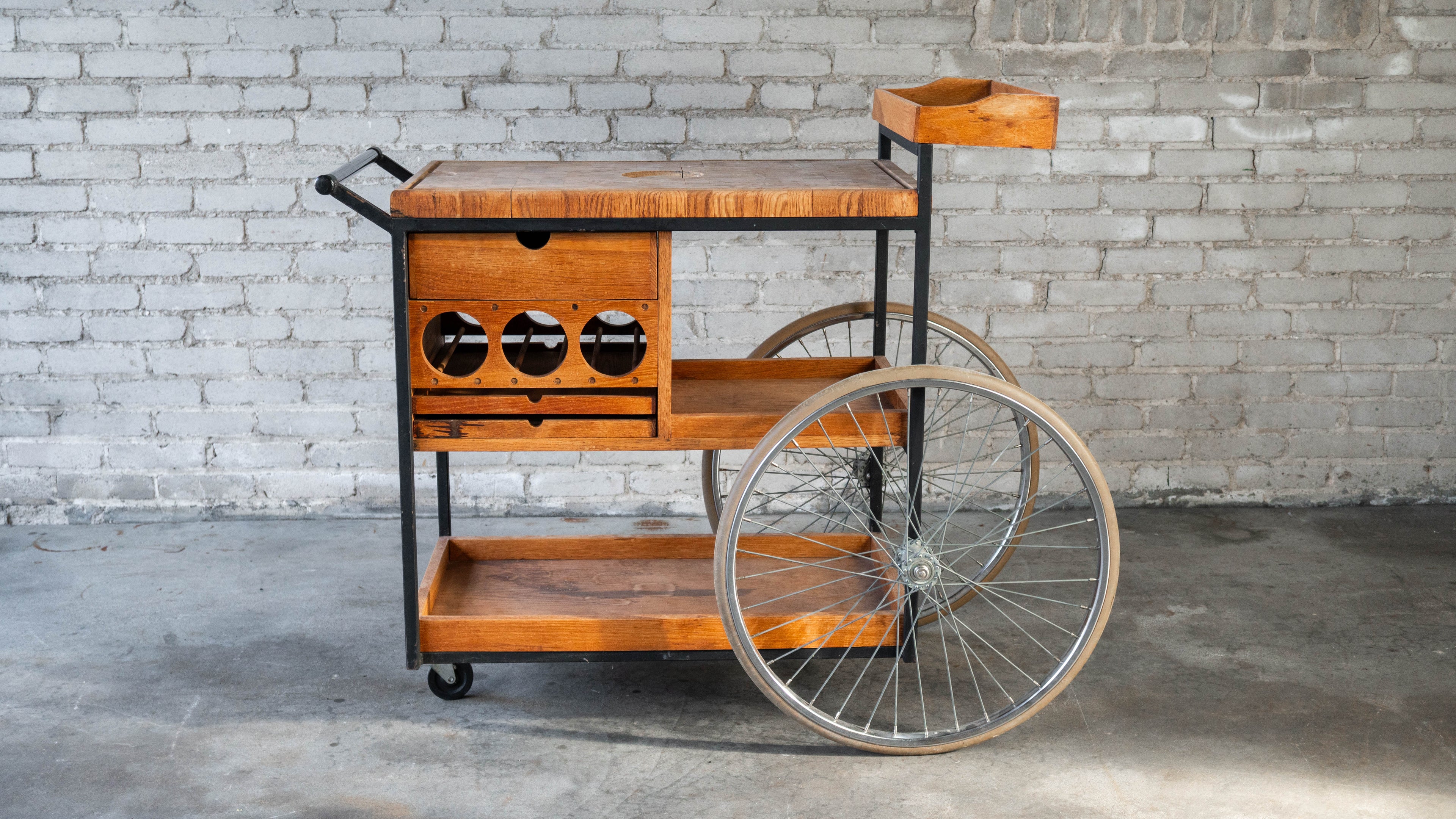 Vintage Mid-Century Arthur Umanoff for David Morgan Bar Cart