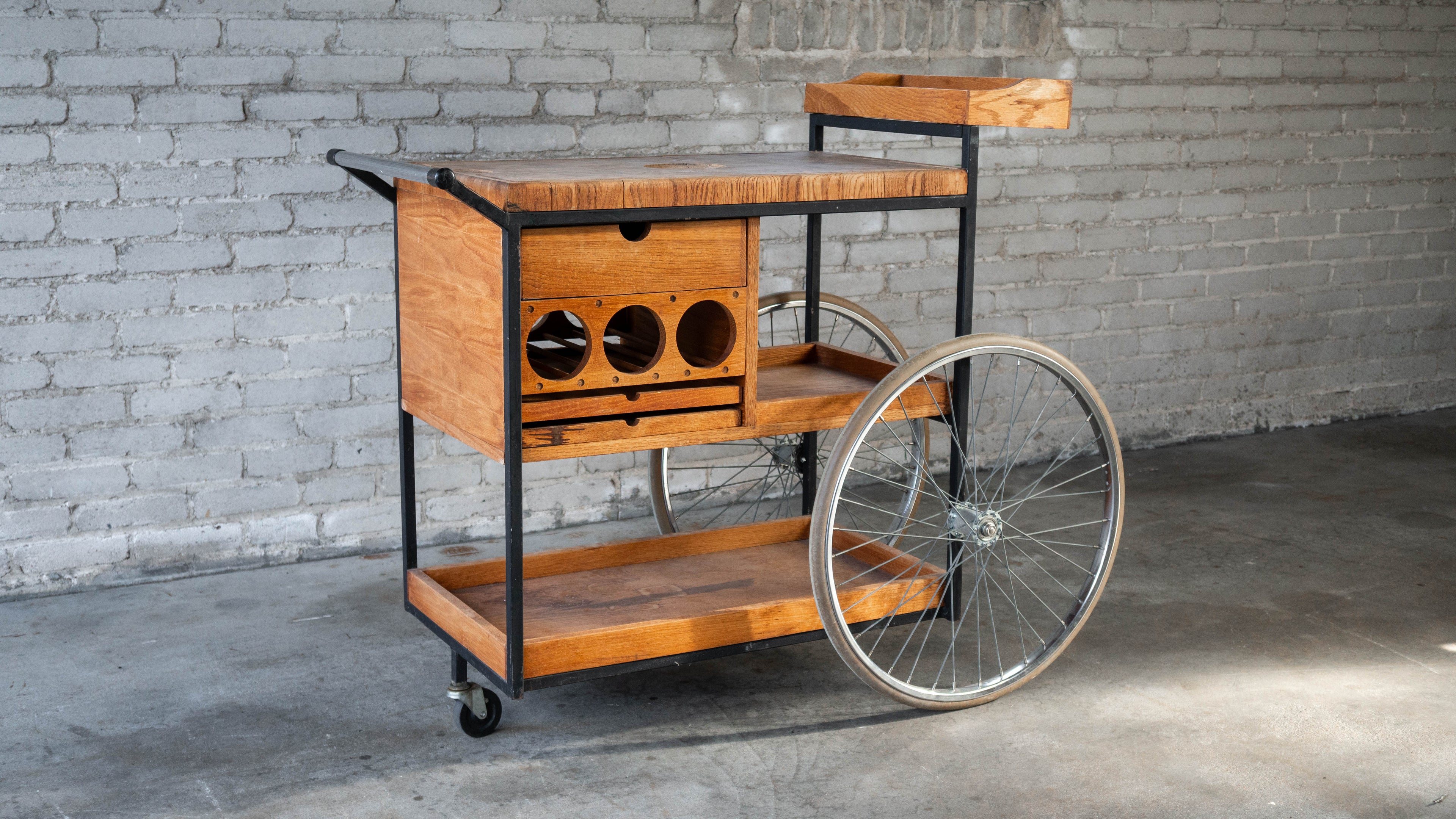 Vintage Mid-Century Arthur Umanoff for David Morgan Bar Cart