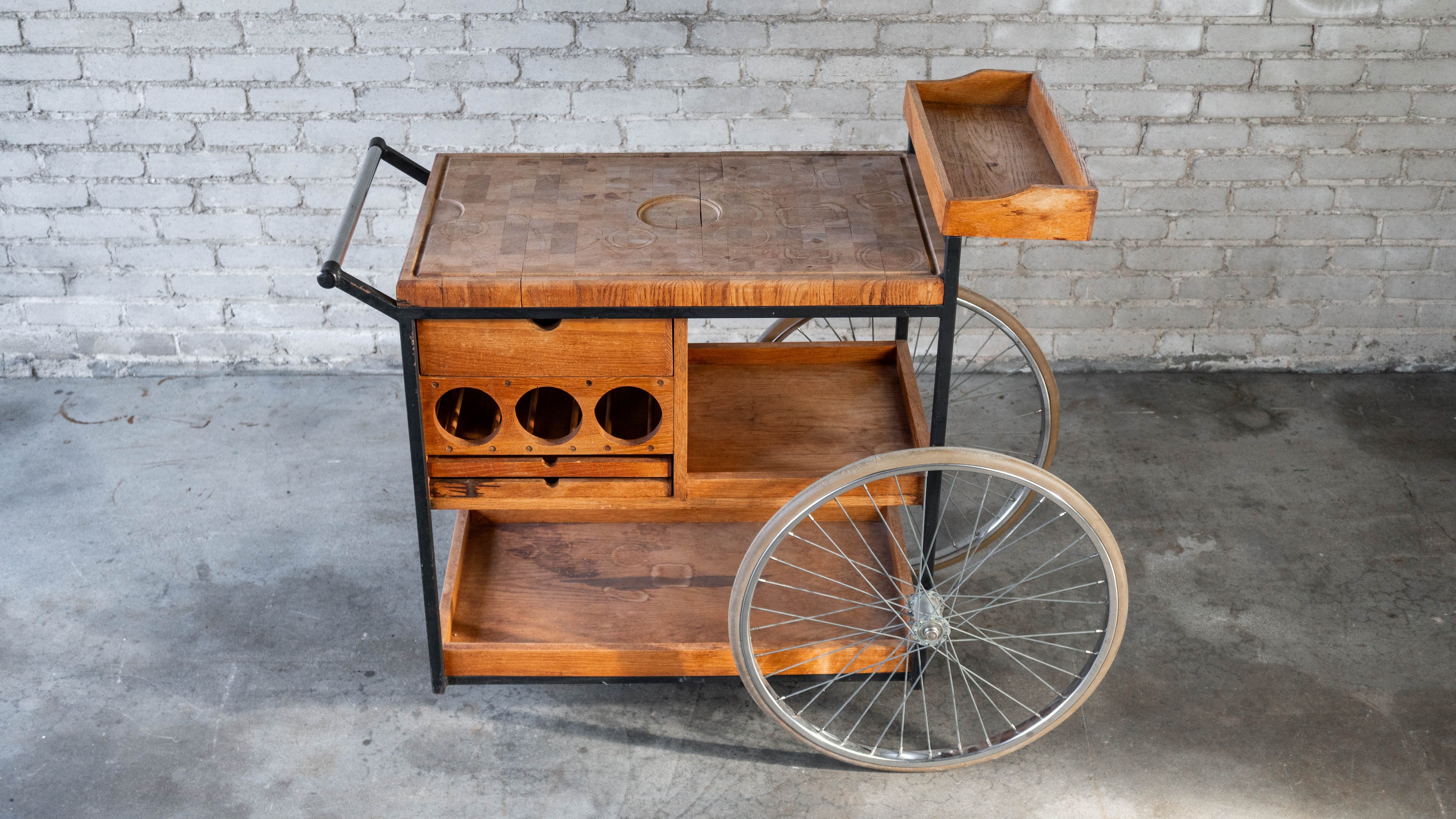 Vintage Mid-Century Arthur Umanoff for David Morgan Bar Cart