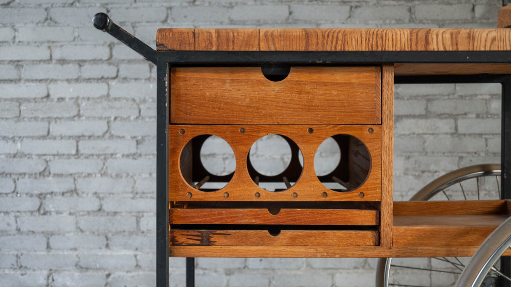 Vintage Mid-Century Arthur Umanoff for David Morgan Bar Cart
