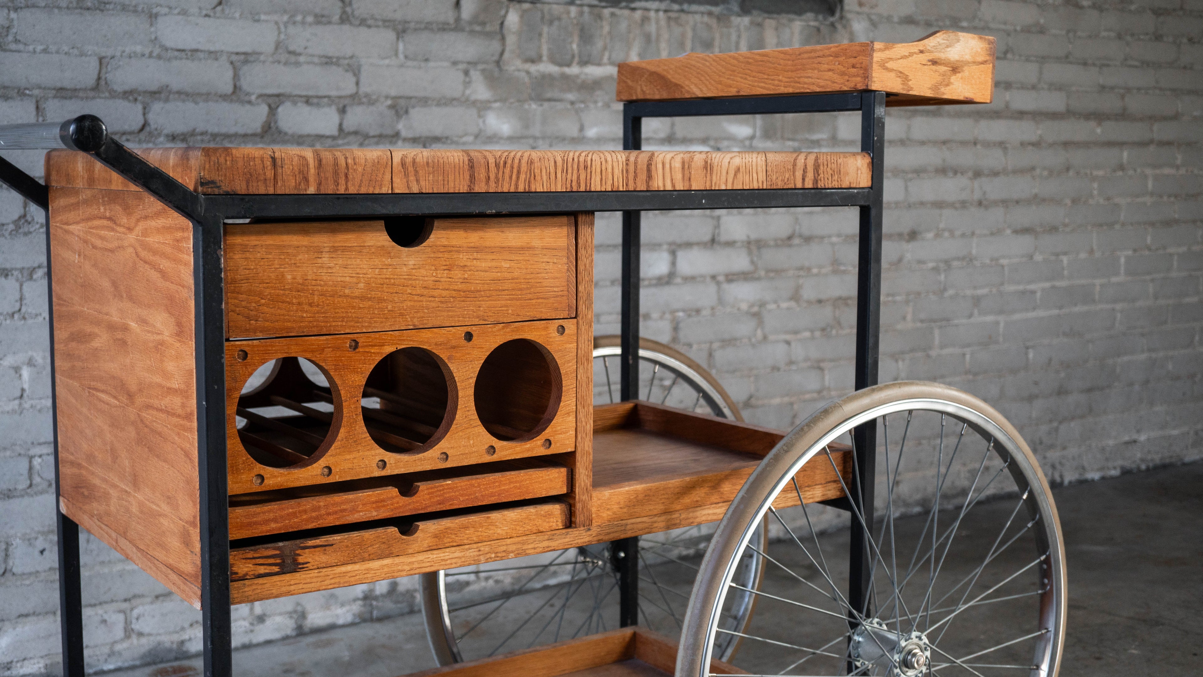 Vintage Mid-Century Arthur Umanoff for David Morgan Bar Cart