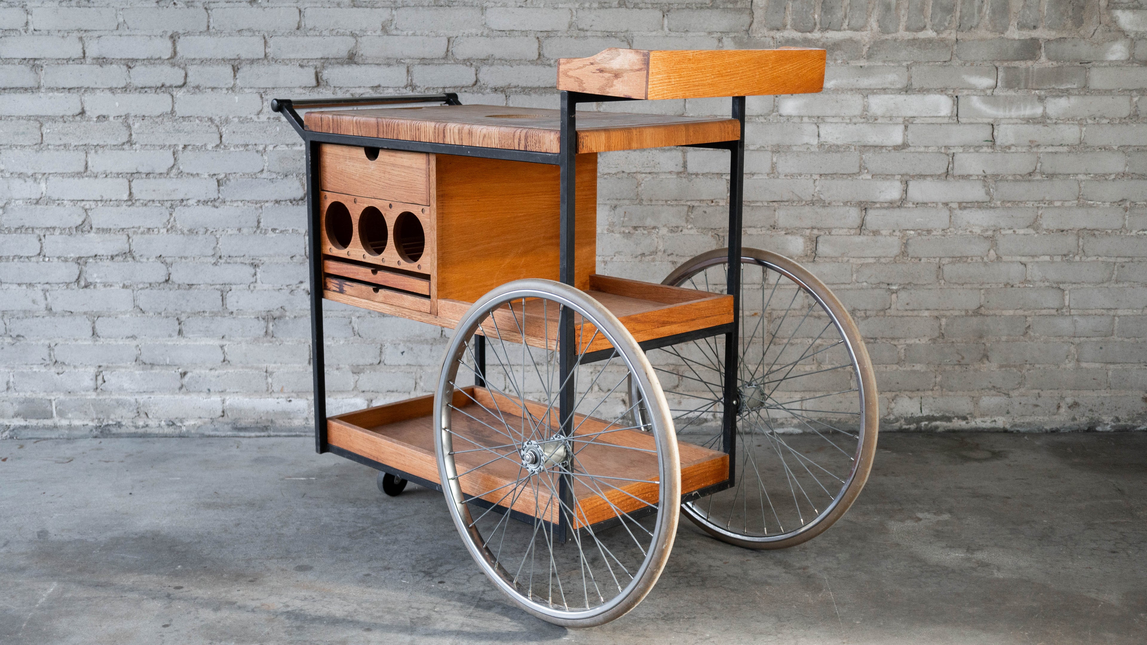 Vintage Mid-Century Arthur Umanoff for David Morgan Bar Cart