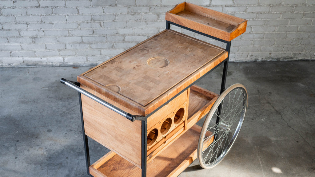 Vintage Mid-Century Arthur Umanoff for David Morgan Bar Cart