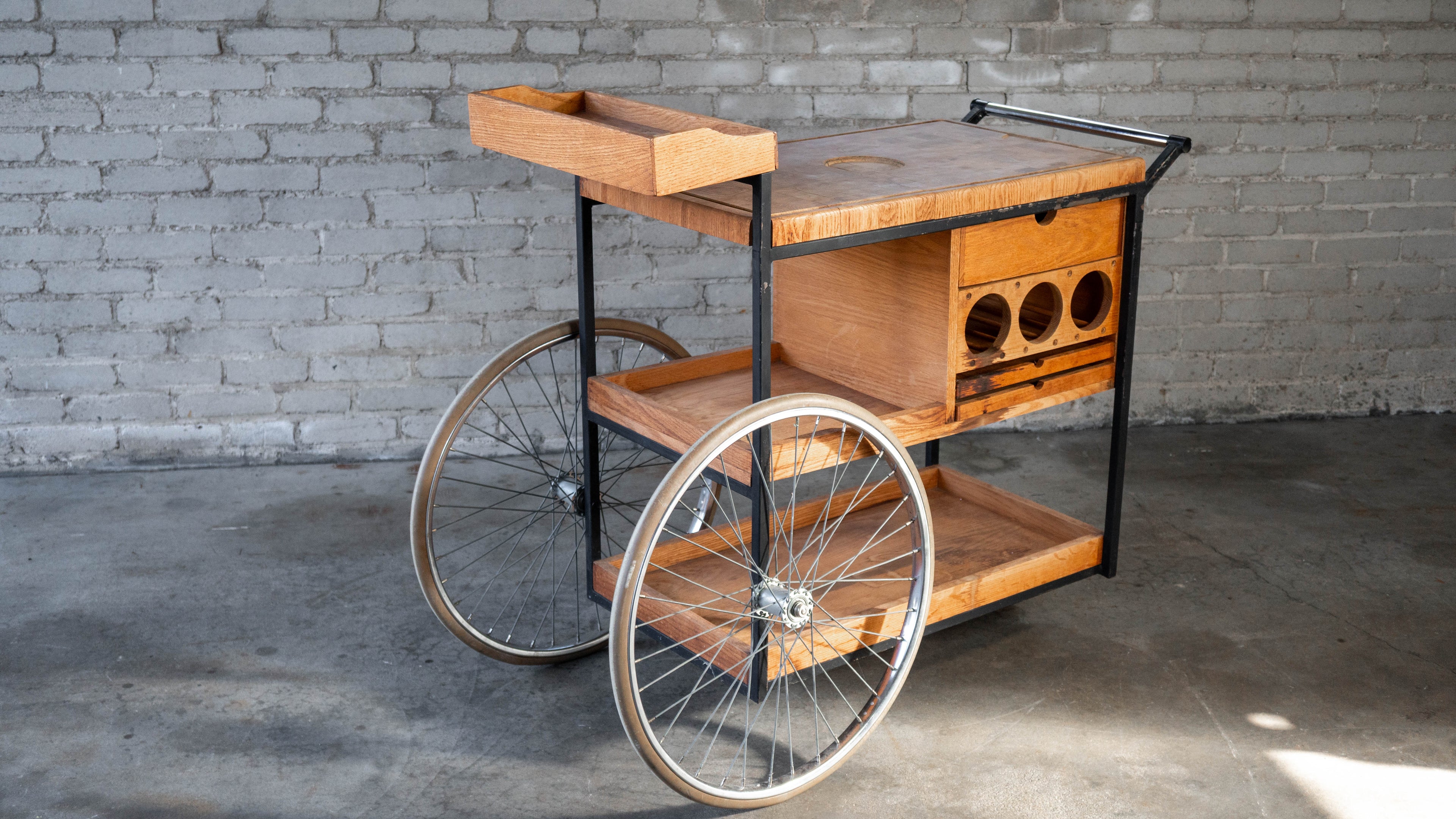 Vintage Mid-Century Arthur Umanoff for David Morgan Bar Cart