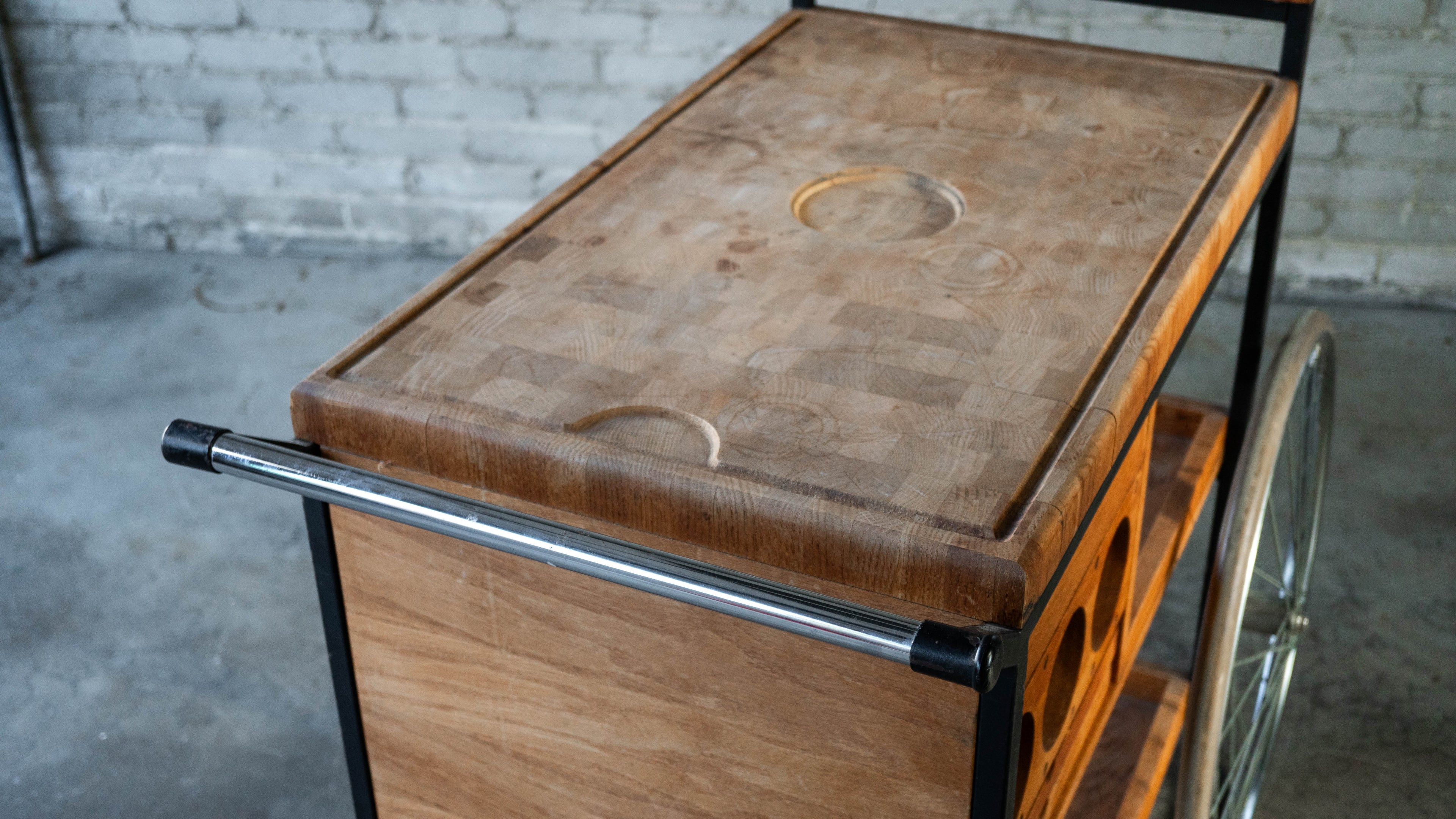 Vintage Mid-Century Arthur Umanoff for David Morgan Bar Cart