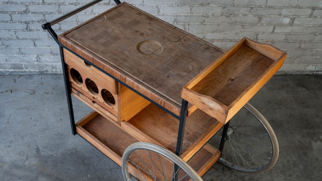 Vintage Mid-Century Arthur Umanoff for David Morgan Bar Cart