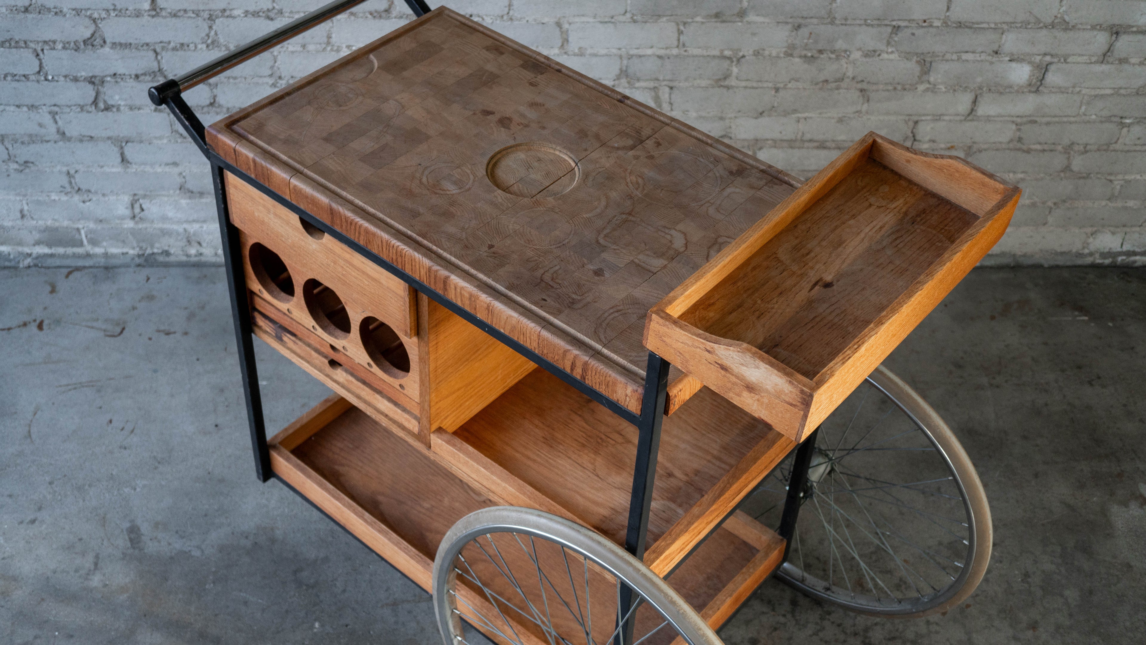 Vintage Mid-Century Arthur Umanoff for David Morgan Bar Cart