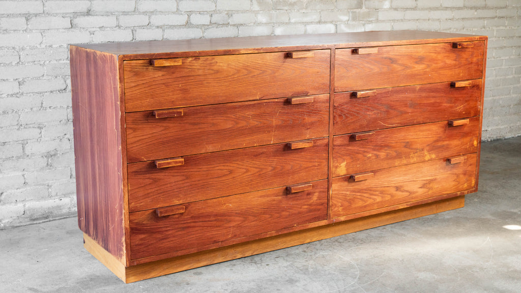 1970s Charles Webb Eight-Drawer Oak Dresser