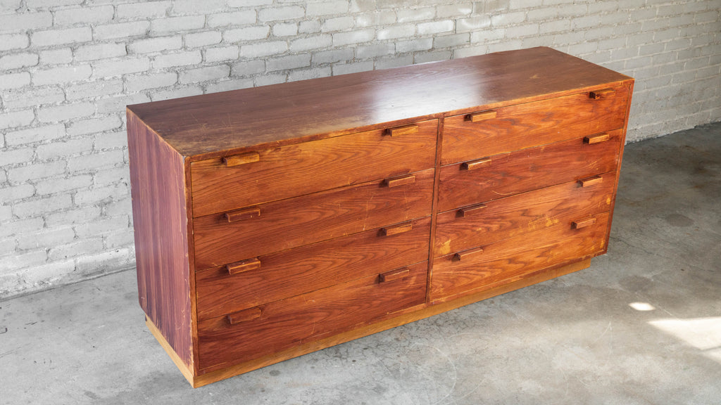 1970s Charles Webb Eight-Drawer Oak Dresser