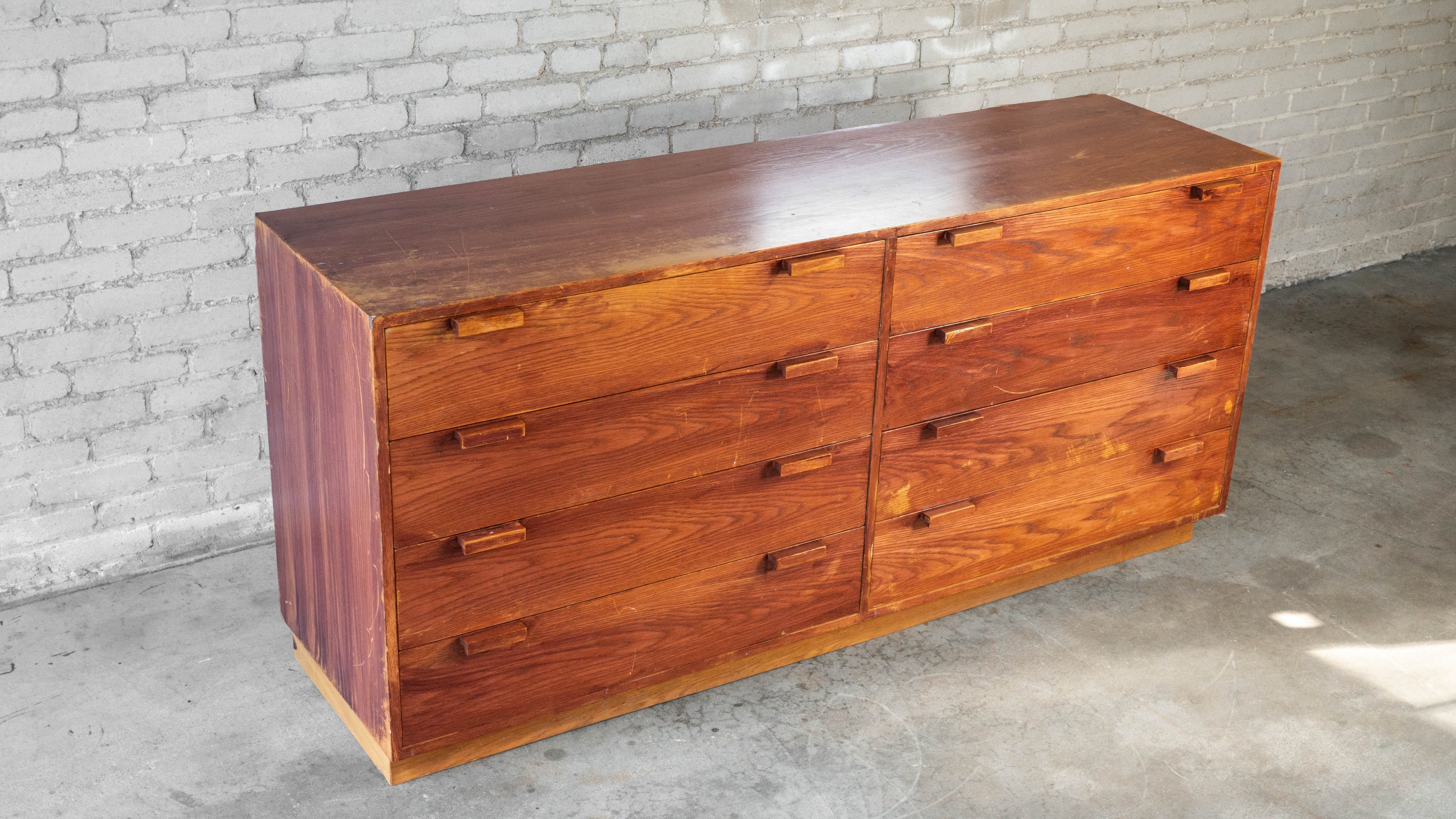 1970s Charles Webb Eight-Drawer Oak Dresser