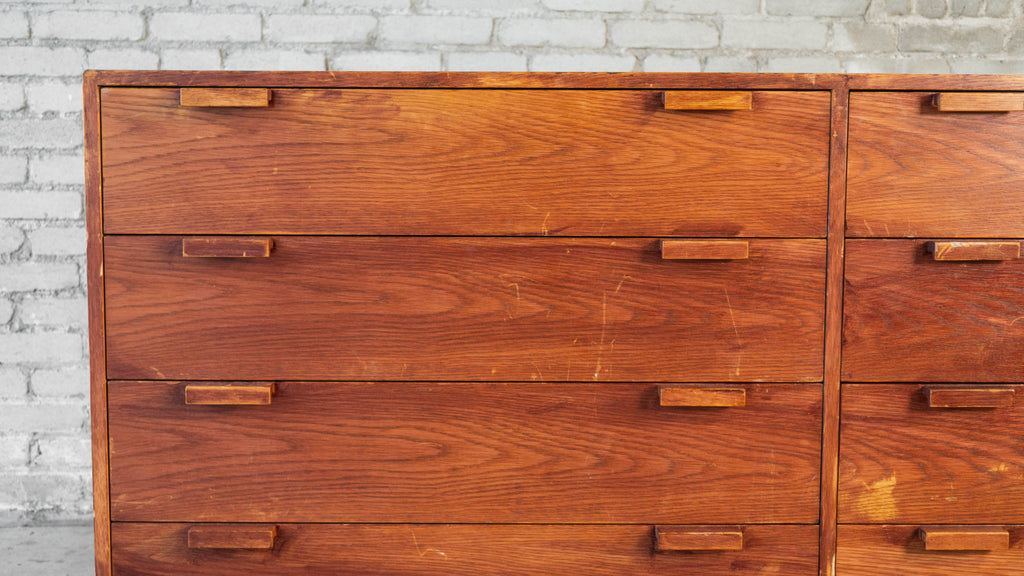 1970s Charles Webb Eight-Drawer Oak Dresser
