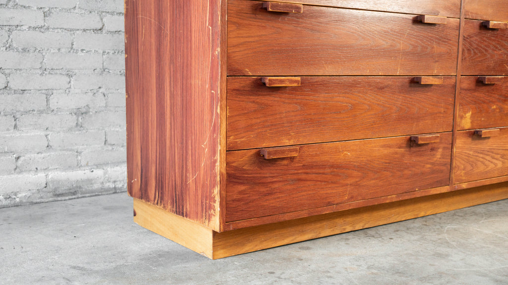 1970s Charles Webb Eight-Drawer Oak Dresser