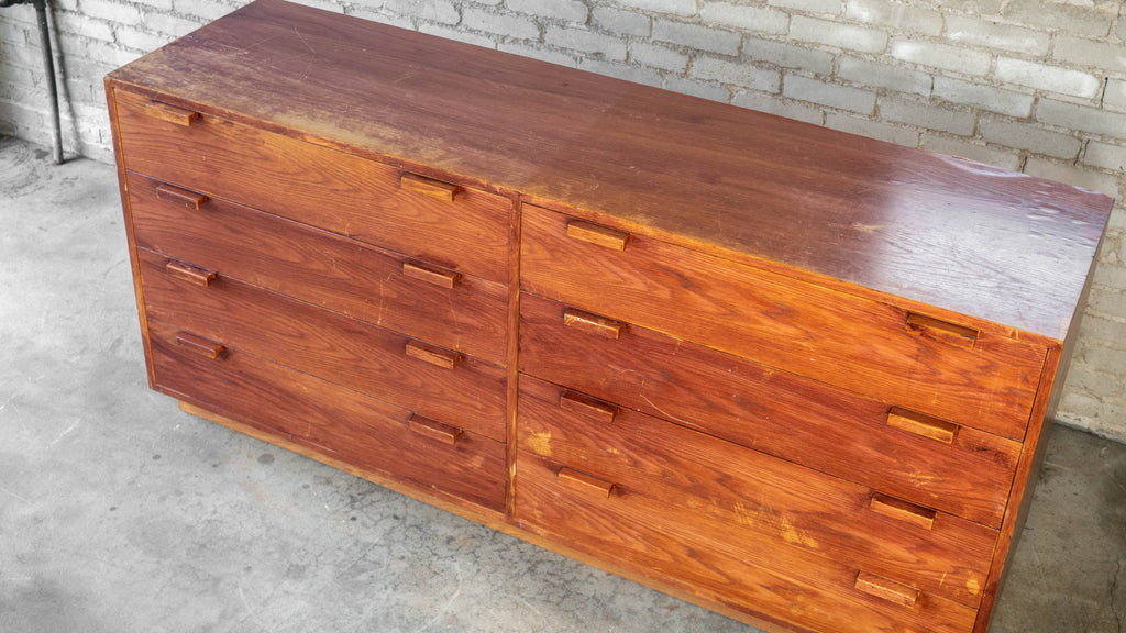 1970s Charles Webb Eight-Drawer Oak Dresser