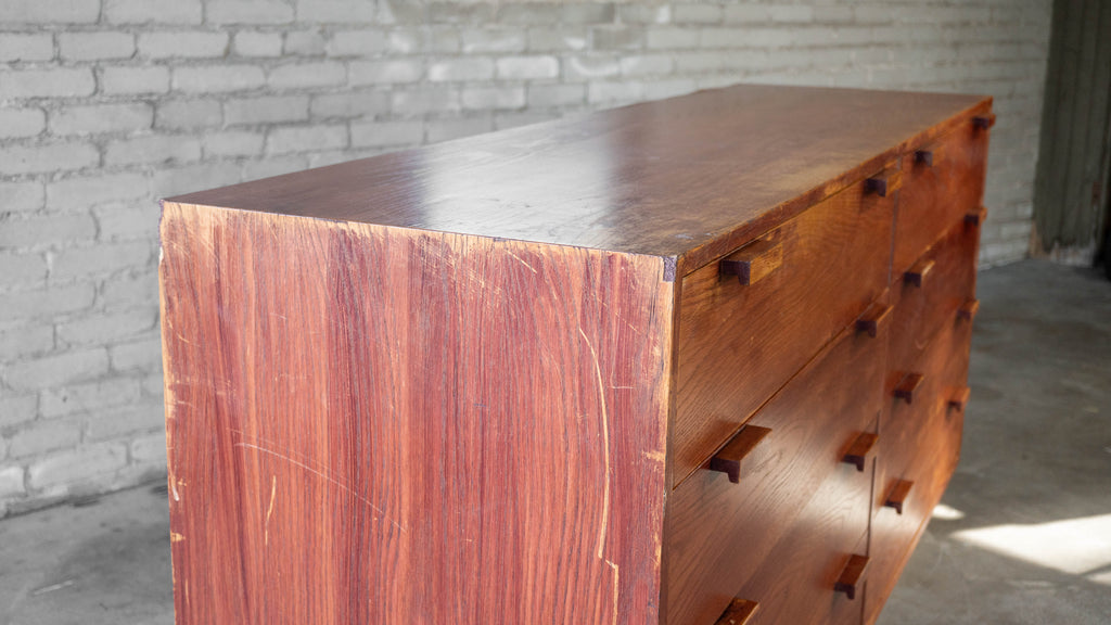 1970s Charles Webb Eight-Drawer Oak Dresser