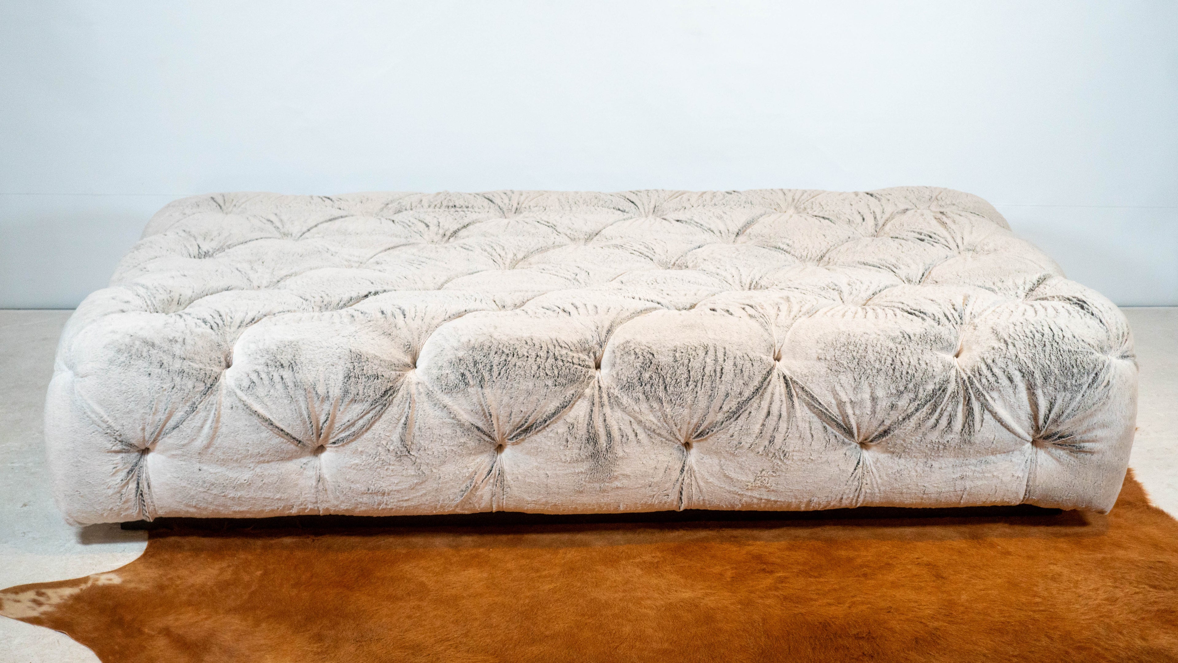 Restoration Hardware Custom Soho Tufted Fur Oversized Ottoman or Daybed