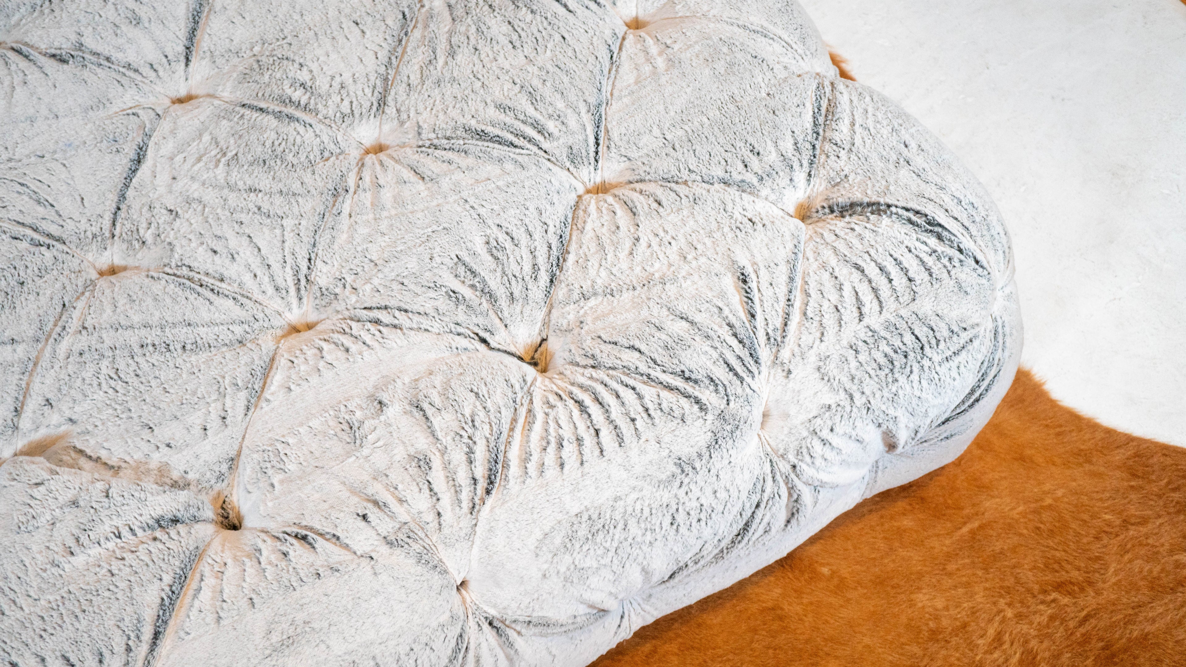 Restoration Hardware Custom Soho Tufted Fur Oversized Ottoman or Daybed