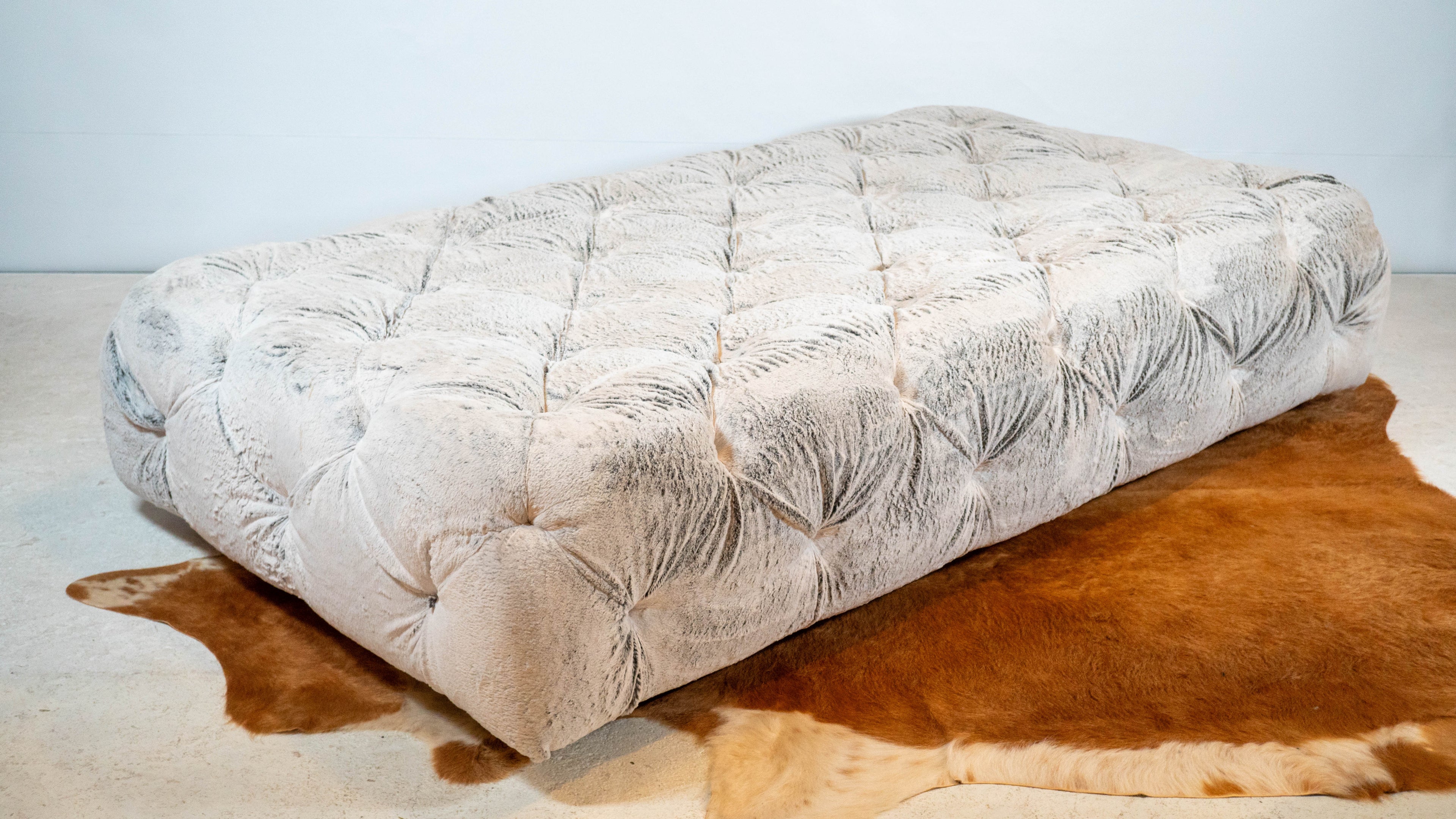 Restoration Hardware Custom Soho Tufted Fur Oversized Ottoman or Daybed