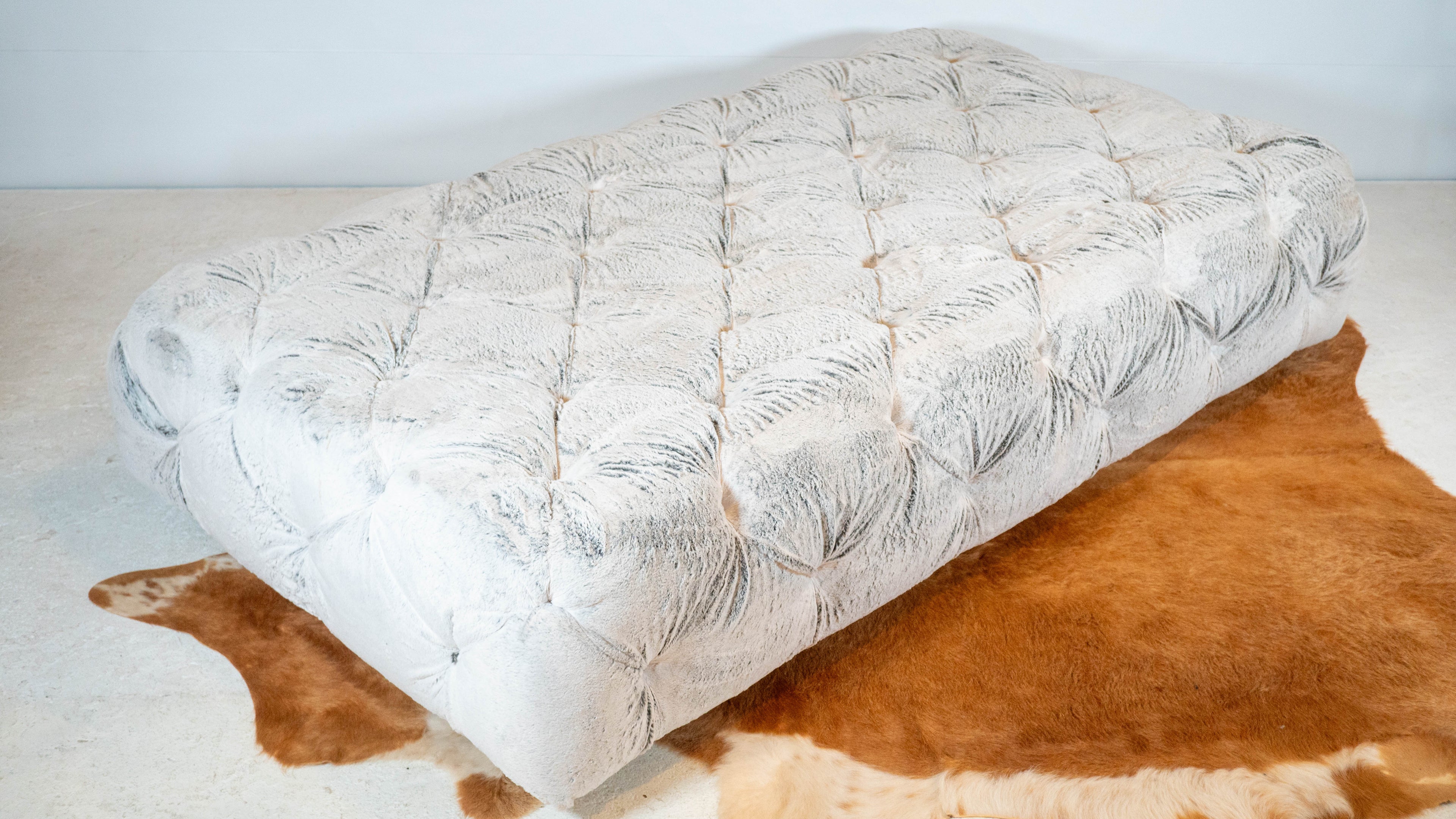 Restoration Hardware Custom Soho Tufted Fur Oversized Ottoman or Daybed